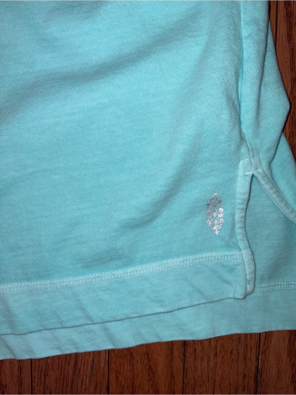 FP Movement by Free People Light Aqua V-Neck Pullover Medium - Picture 3 of 5